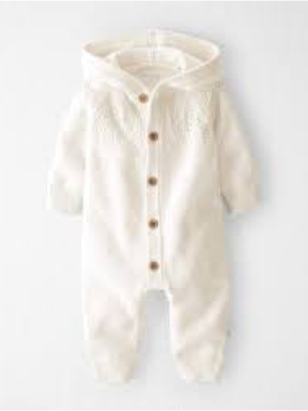 NWT Little Planet 6 Months Hooded One-Piece Romper in Cream